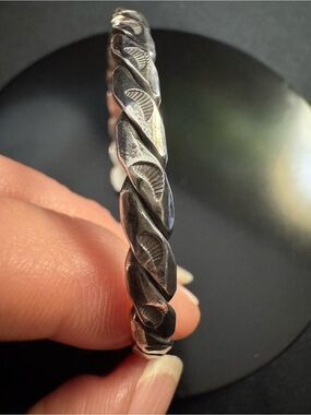 Sterling Silver Twisted Rope Cuff Bracelet